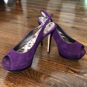 Sam Edelman Purple Suede Heels 8.5